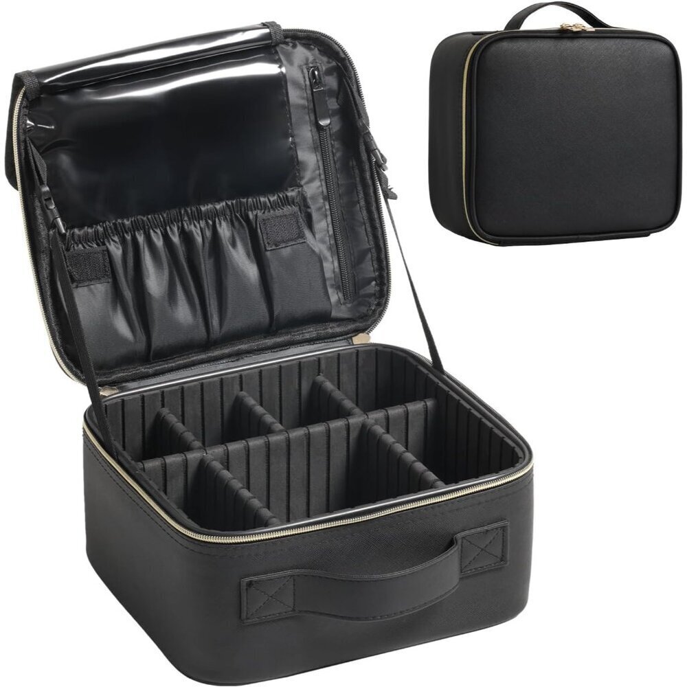 Makeup Travel Case 10 Inch, Large Storage Capacity Makeup Organizer Travel Bag w